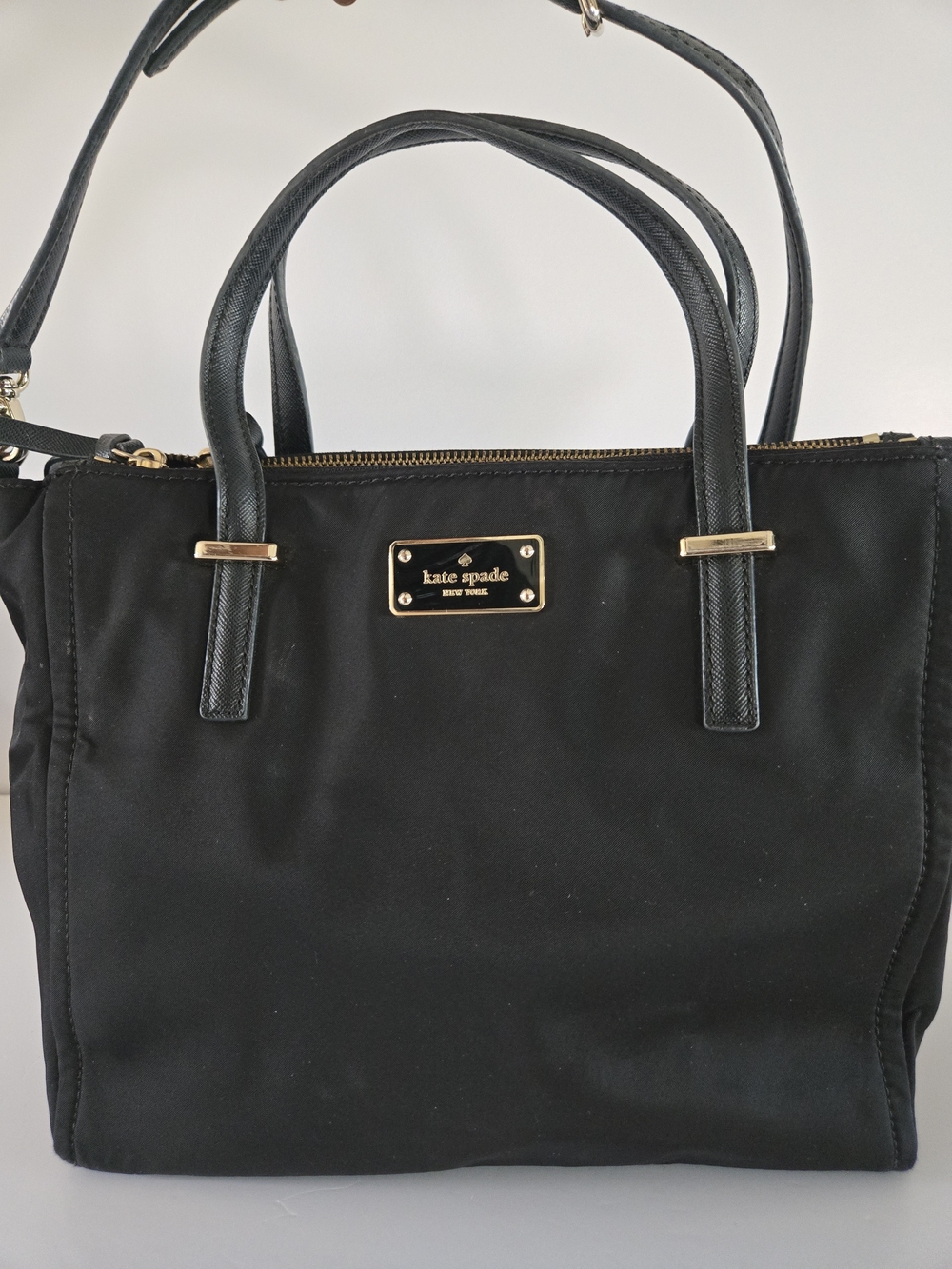 kate spade New York Black Tote Bag with Gold Hardware